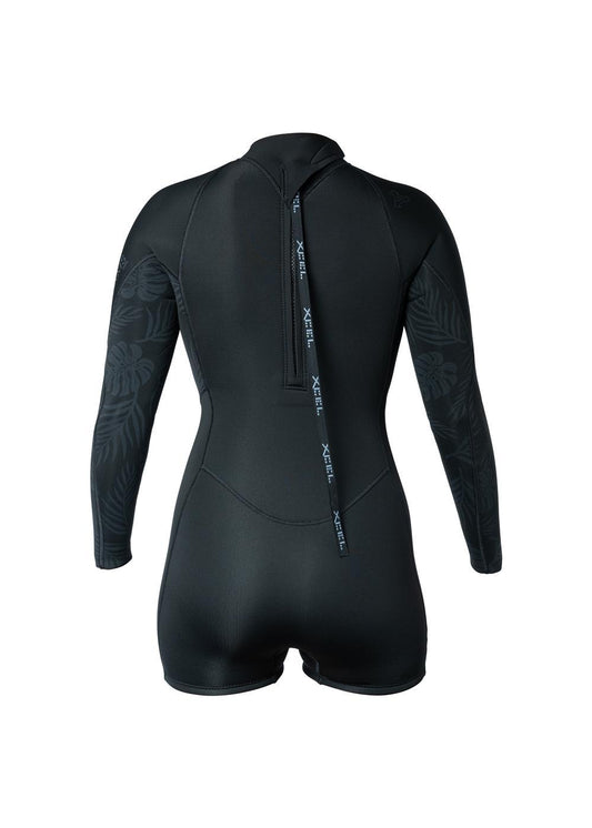 Women's Axis Long Sleeve Back Zip Boy Short Spring Wetsuit 2mm