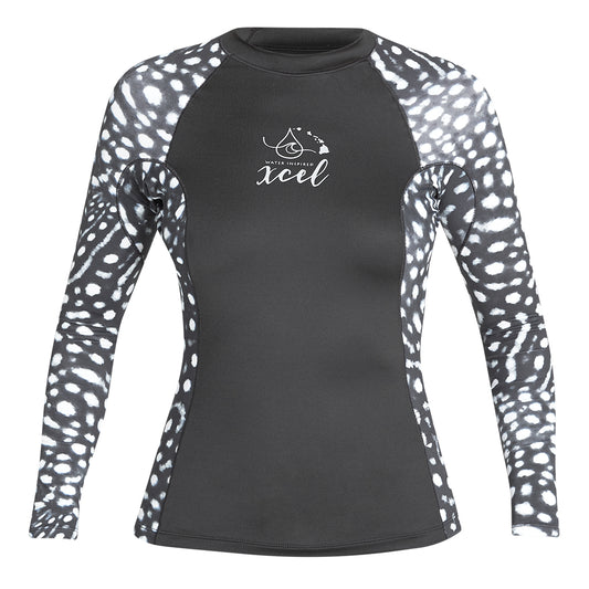 Women's Ocean Ramsey Water Inspired Performance Fit Long Sleeve Top W/Key Pocket UV